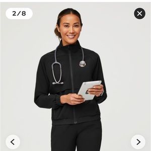 Figs Sydney scrub jacket in black size small